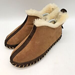 Natural Reflections Shearling Slippers Women's 8M Brown Wool Moccasins Booties
